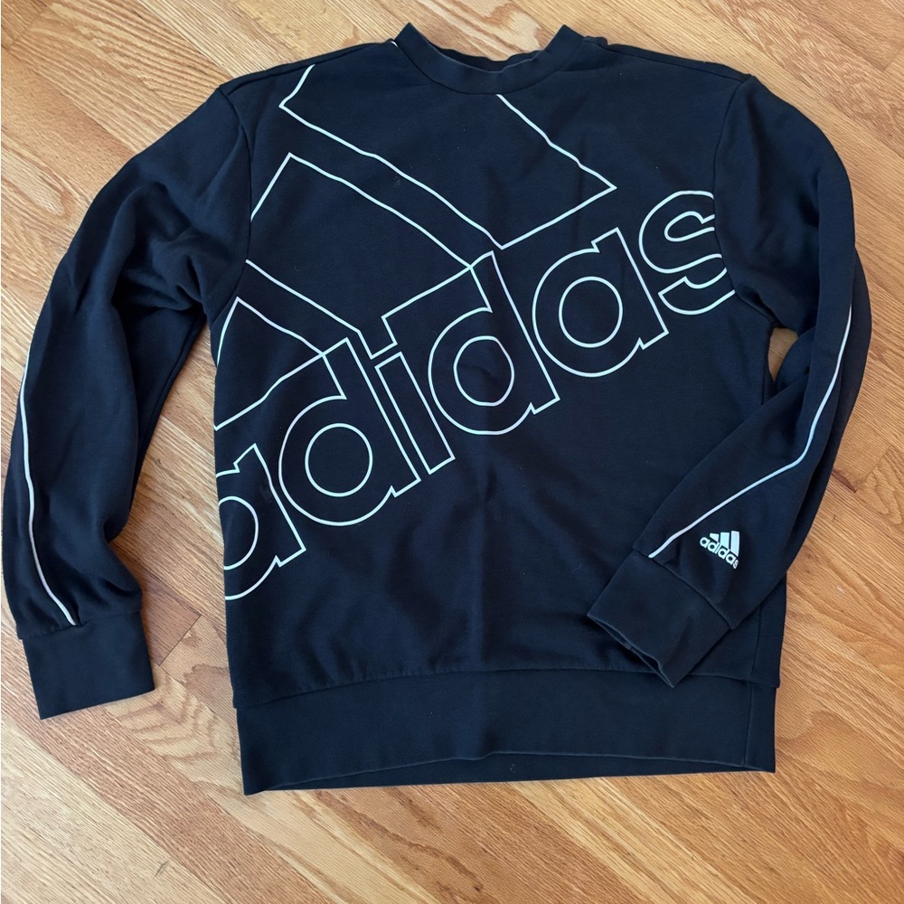 Adidas Men's Black Crewneck Sweater